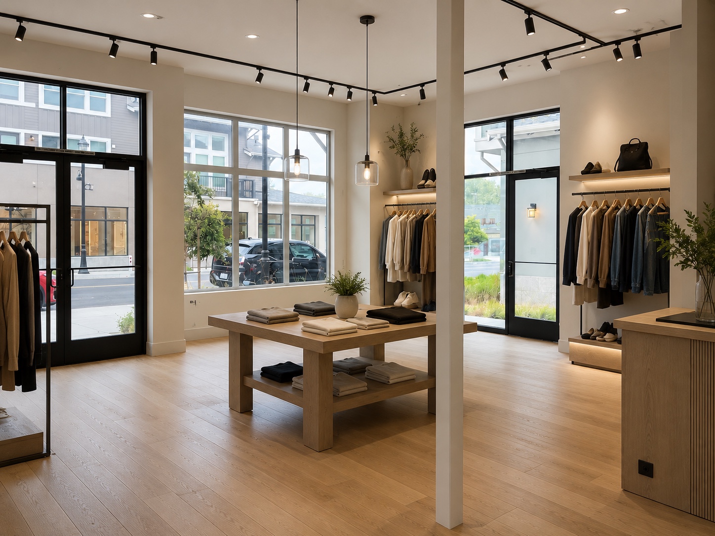 Planning concept for boutique lighting and electrical improvements